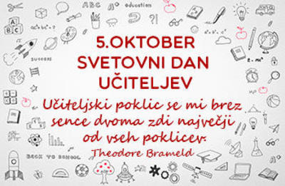 5. oktober – SVETOVNI DAN UČITELJEV